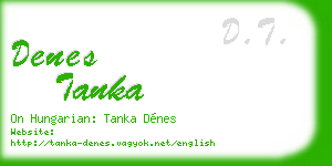 denes tanka business card