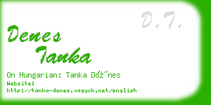 denes tanka business card